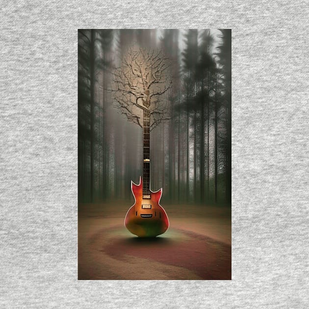 Acoustic Guitar Tree Of Life Guitar Player Nature Guitarist by ShopSunday